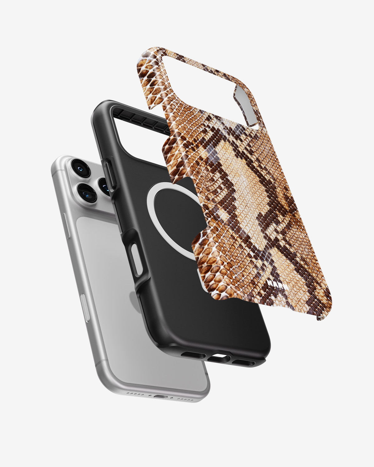 iPhone 18 Pro Tough Case – Brown Snakeskin - View 2