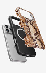 iPhone 18 Pro Tough Case – Brown Snakeskin - View 2