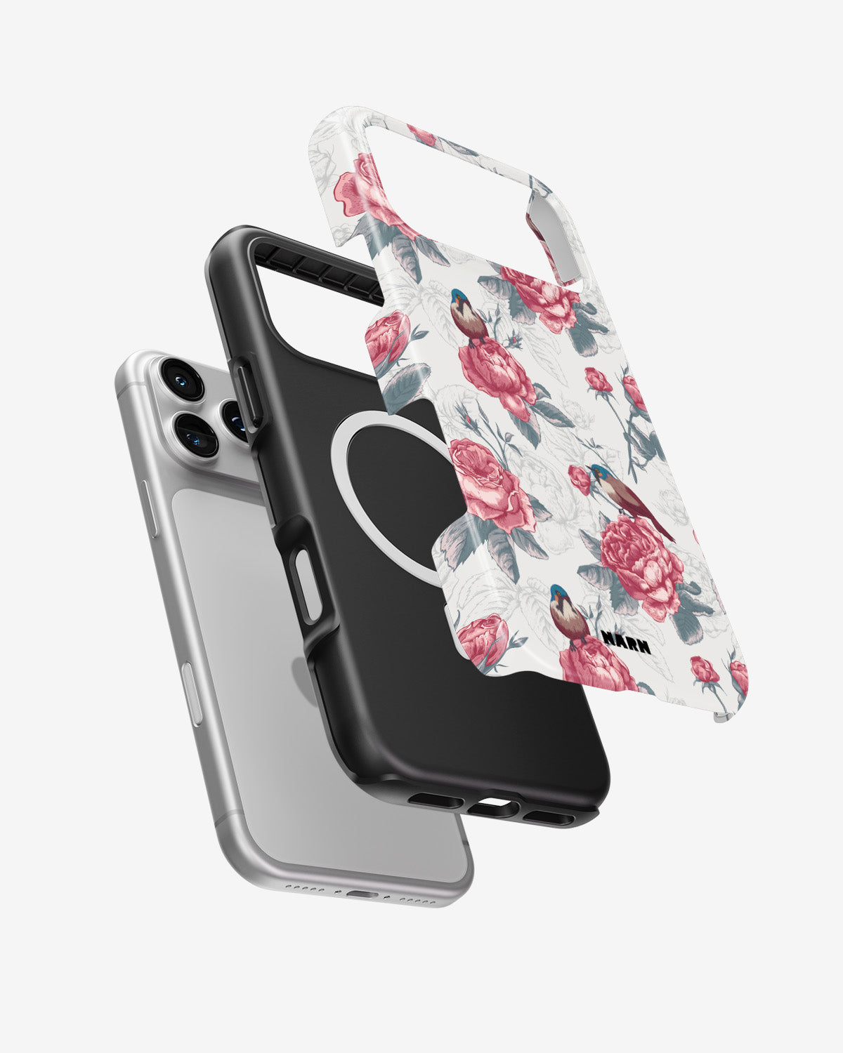 iPhone 18 Pro Tough Case – Birds Among Roses - View 2