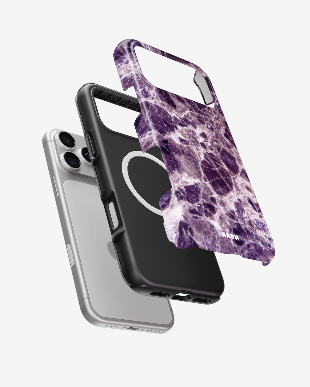 iPhone 18 Pro Tough Case – Purple Marble - View 2