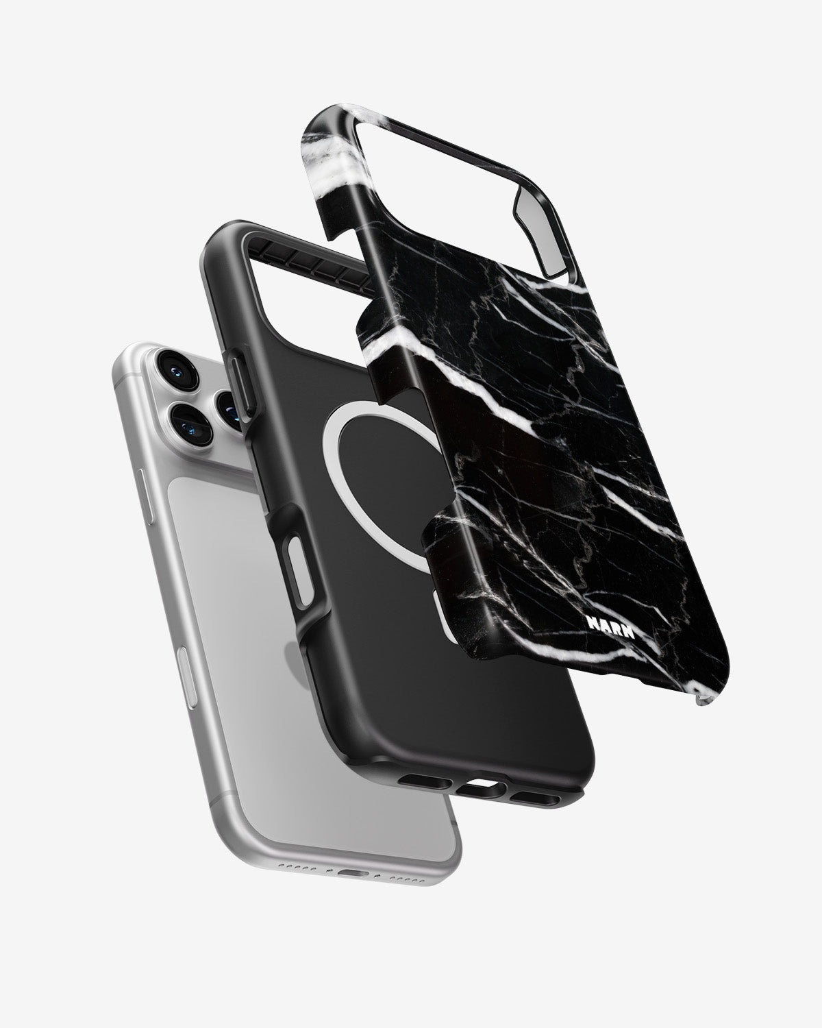 iPhone 18 Pro Tough Case – Black Marble - View 2