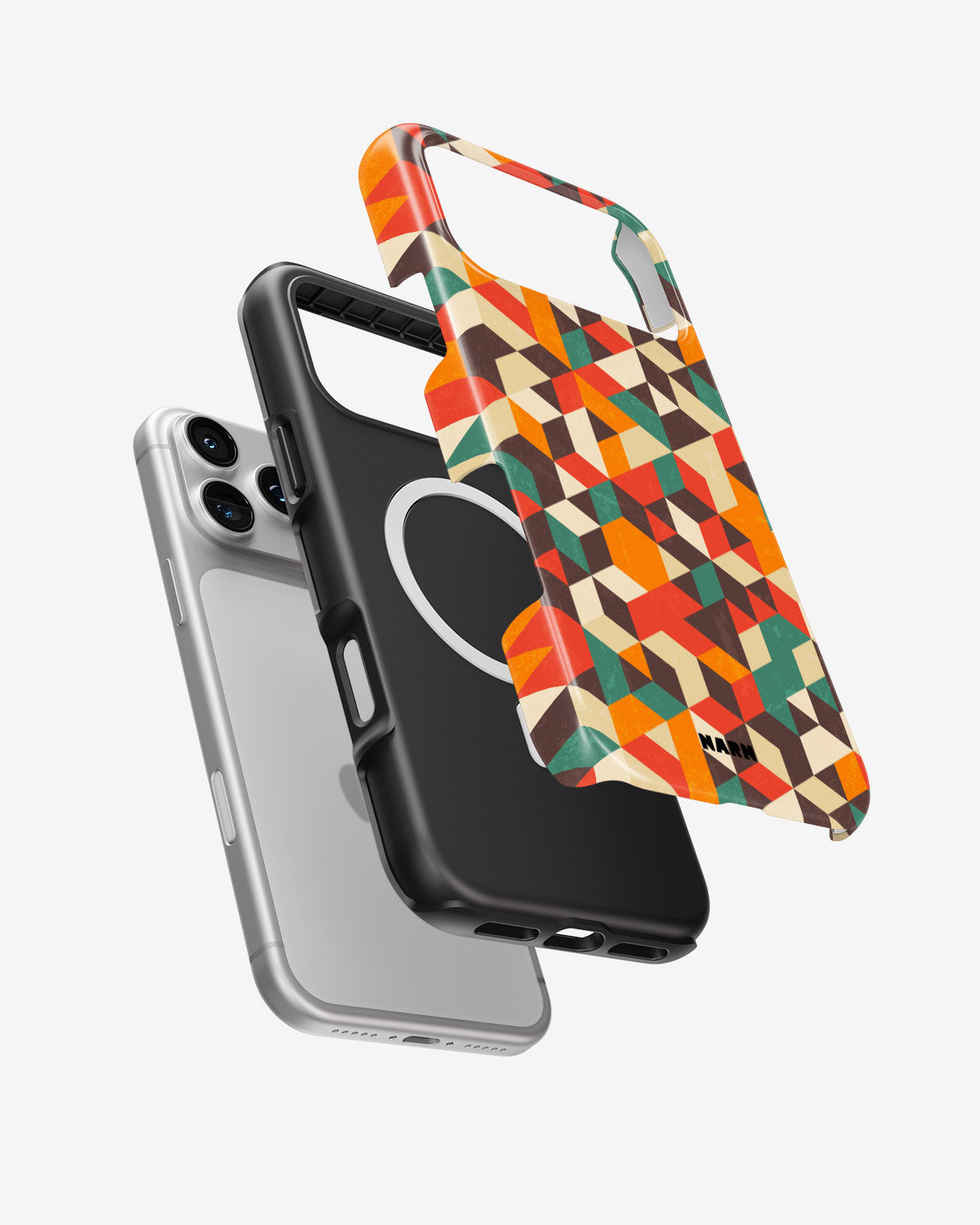 iPhone 18 Pro Tough Case – Retro Geometric - View 2