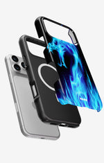 iPhone 18 Pro Tough Case – Blue Flames Dragon - View 2