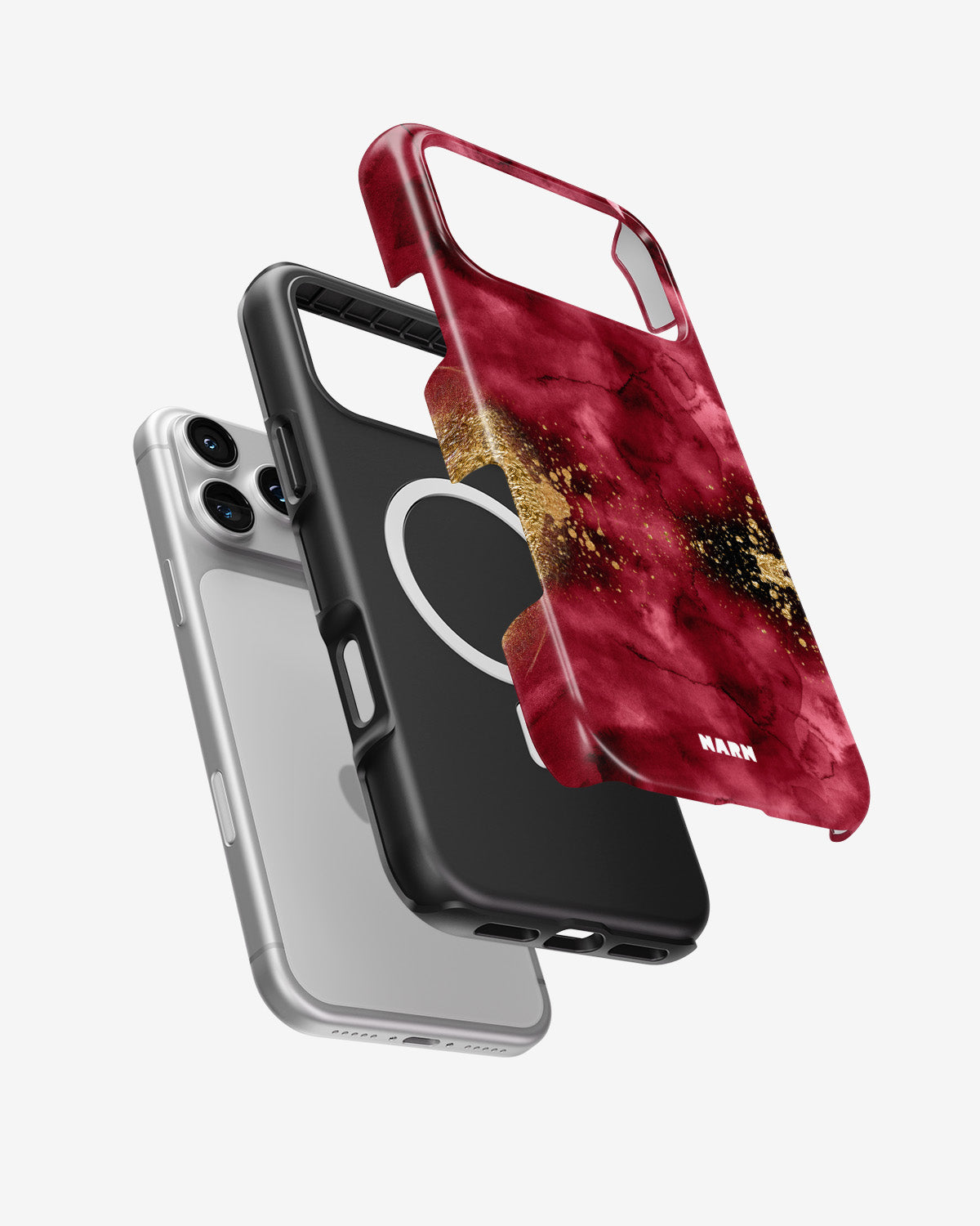 iPhone 18 Pro Tough Case – Burgendy Shimmer - View 2