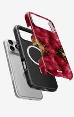 iPhone 18 Pro Tough Case – Burgendy Shimmer - View 2
