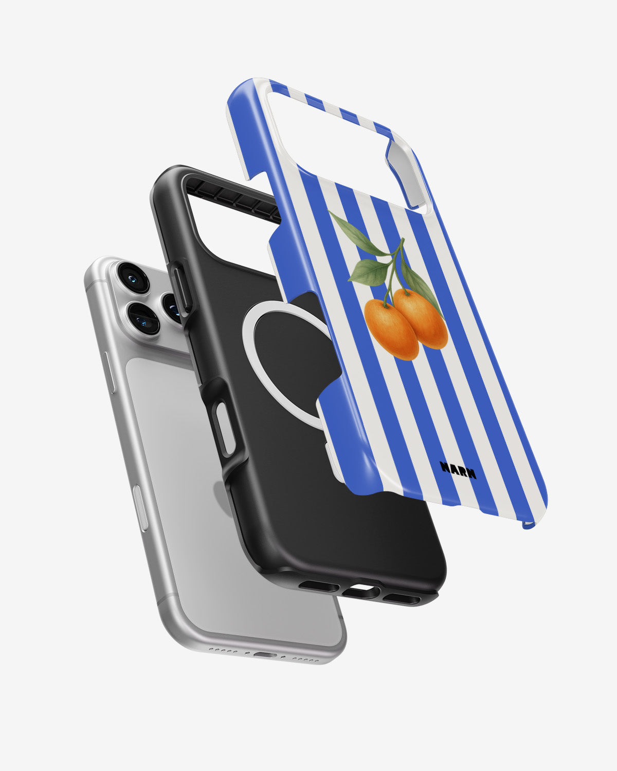 iPhone 18 Pro Tough Case – Orange Stripes - View 2