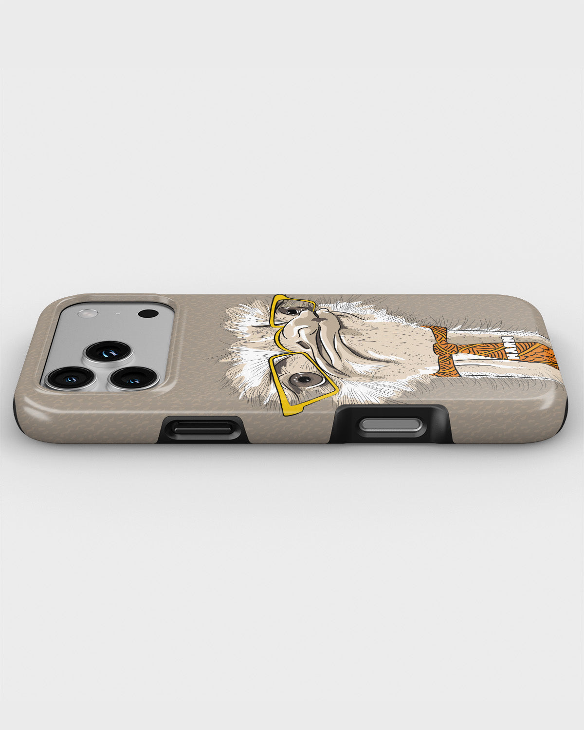 iPhone 18 Pro Tough Case – Hipster Ostrich - View 3