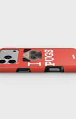 iPhone 18 Pro Tough Case – I Love Pugs - View 3