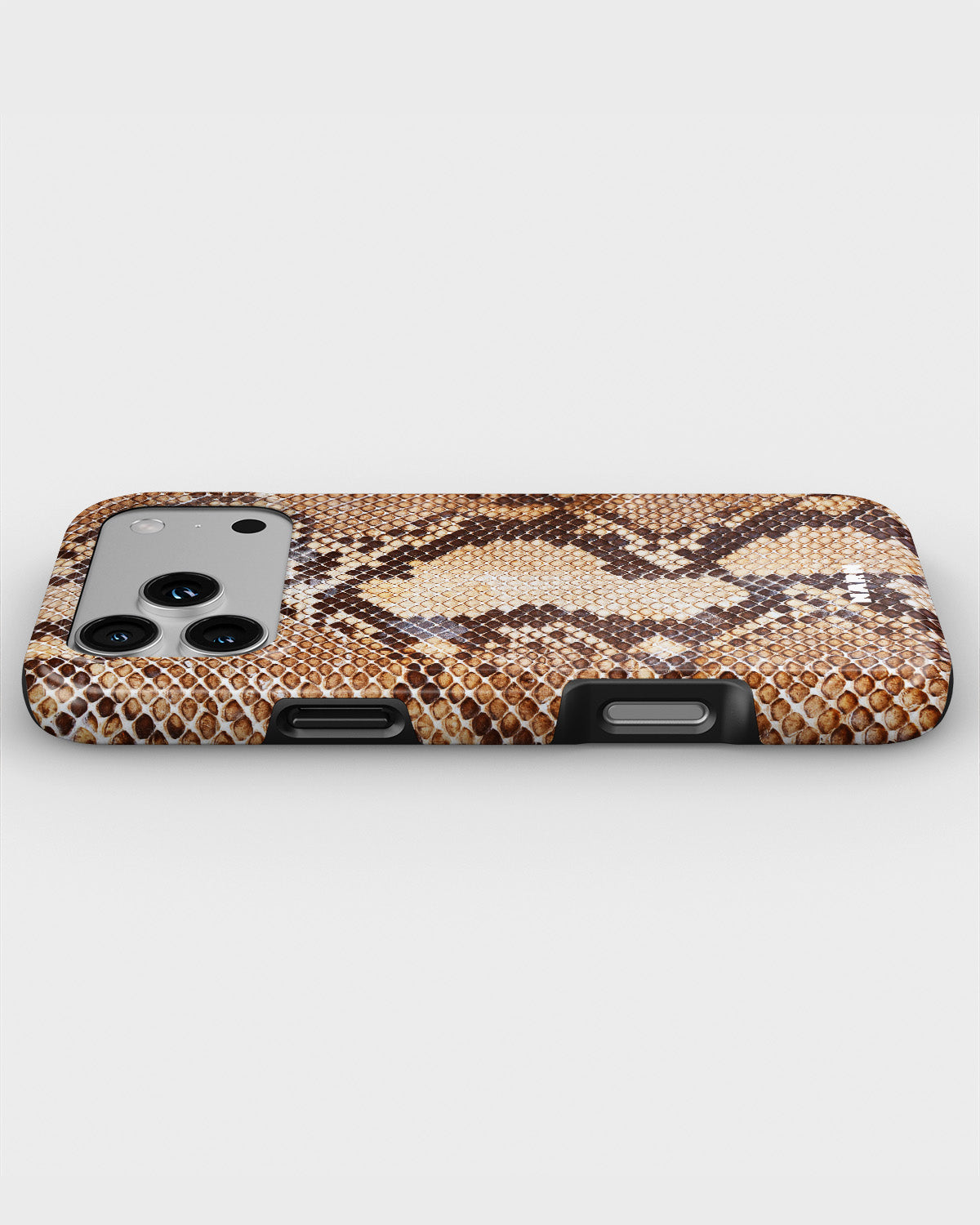 iPhone 18 Pro Tough Case – Brown Snakeskin - View 3