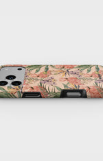 iPhone 18 Pro Tough Case – Flamingos & Flowers - View 3