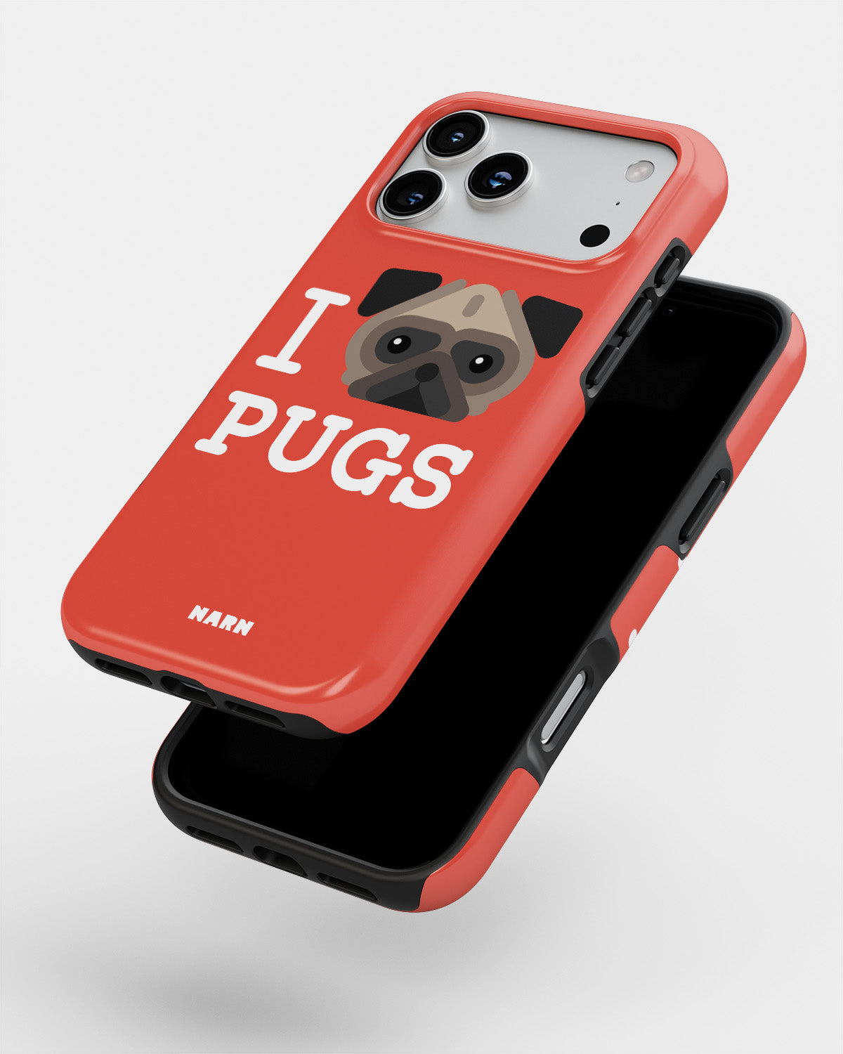 iPhone 18 Pro Tough Case – I Love Pugs - View 4