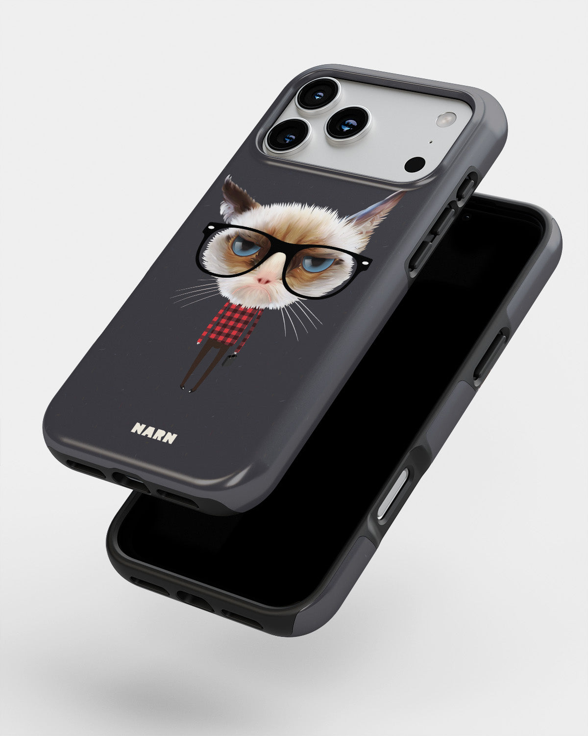 iPhone 18 Pro Tough Case – Hipster Cat - View 4
