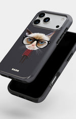 iPhone 18 Pro Tough Case – Hipster Cat - View 4