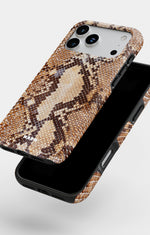 iPhone 18 Pro Tough Case – Brown Snakeskin - View 4