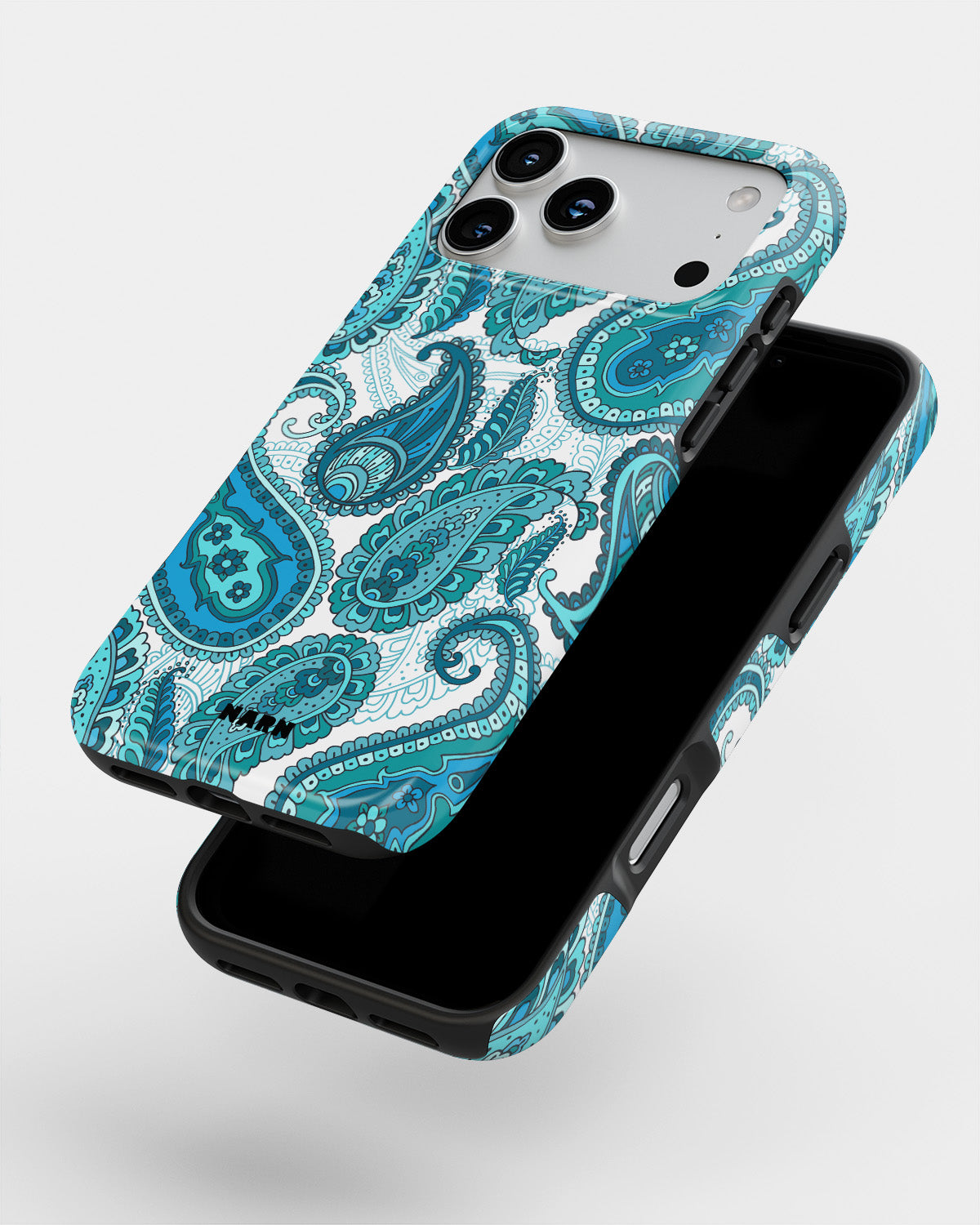 iPhone 18 Pro Tough Case – Turquoise Paisley - View 4