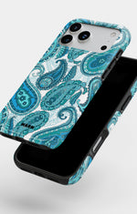 iPhone 18 Pro Tough Case – Turquoise Paisley - View 4