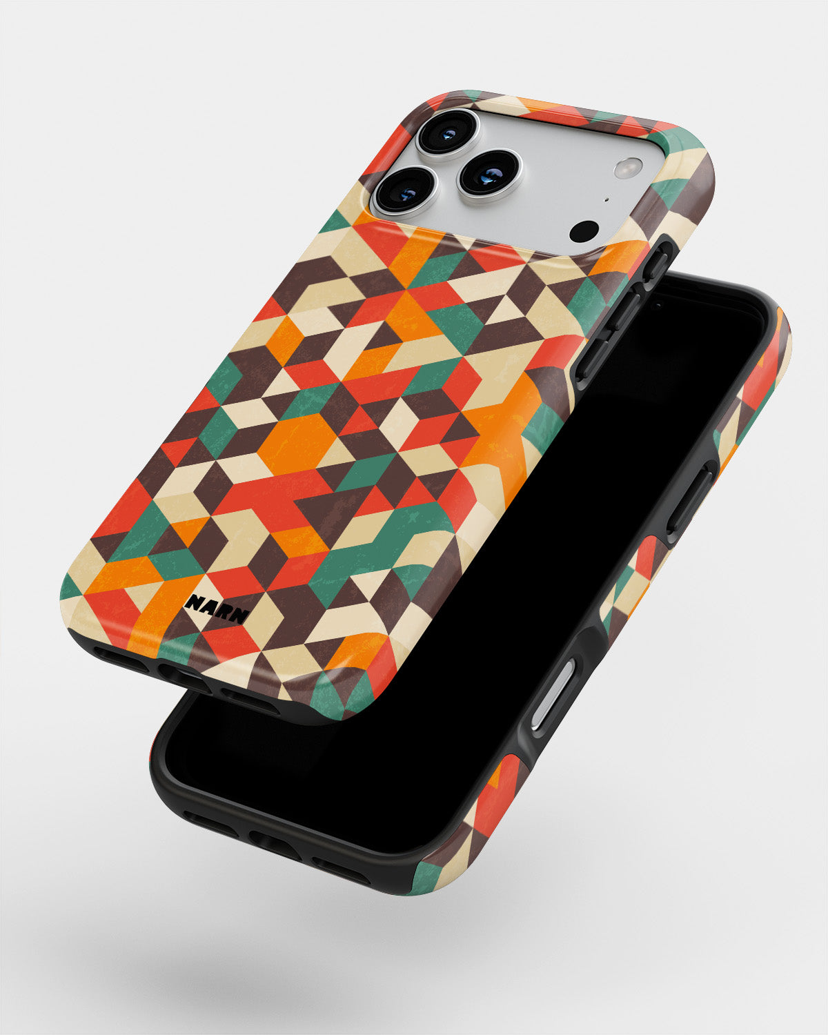 iPhone 18 Pro Tough Case – Retro Geometric - View 4