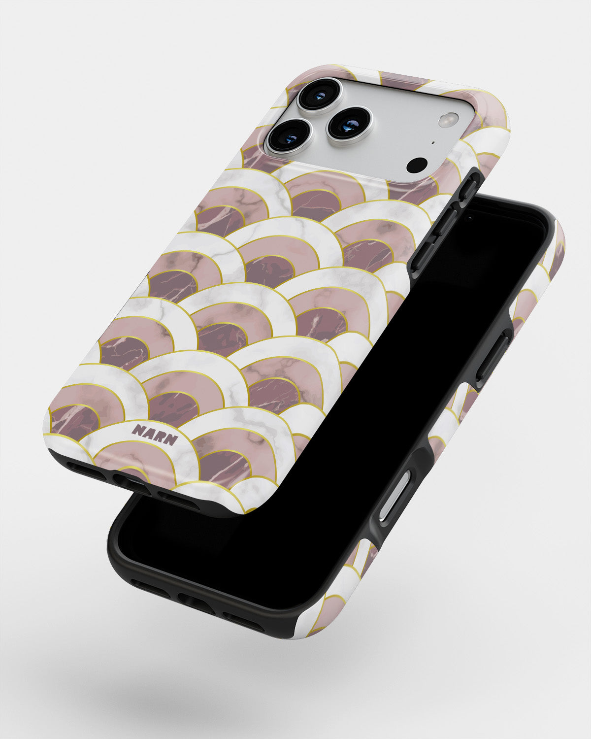 iPhone 18 Pro Tough Case – Pink Marble Waves - View 4