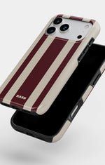 iPhone 18 Pro Tough Case – Bordeaux Stripe - View 4