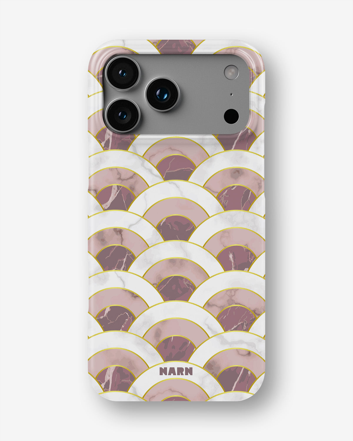 iPhone 17 Pro Max Slim Case - Pink Marble Waves - View 1