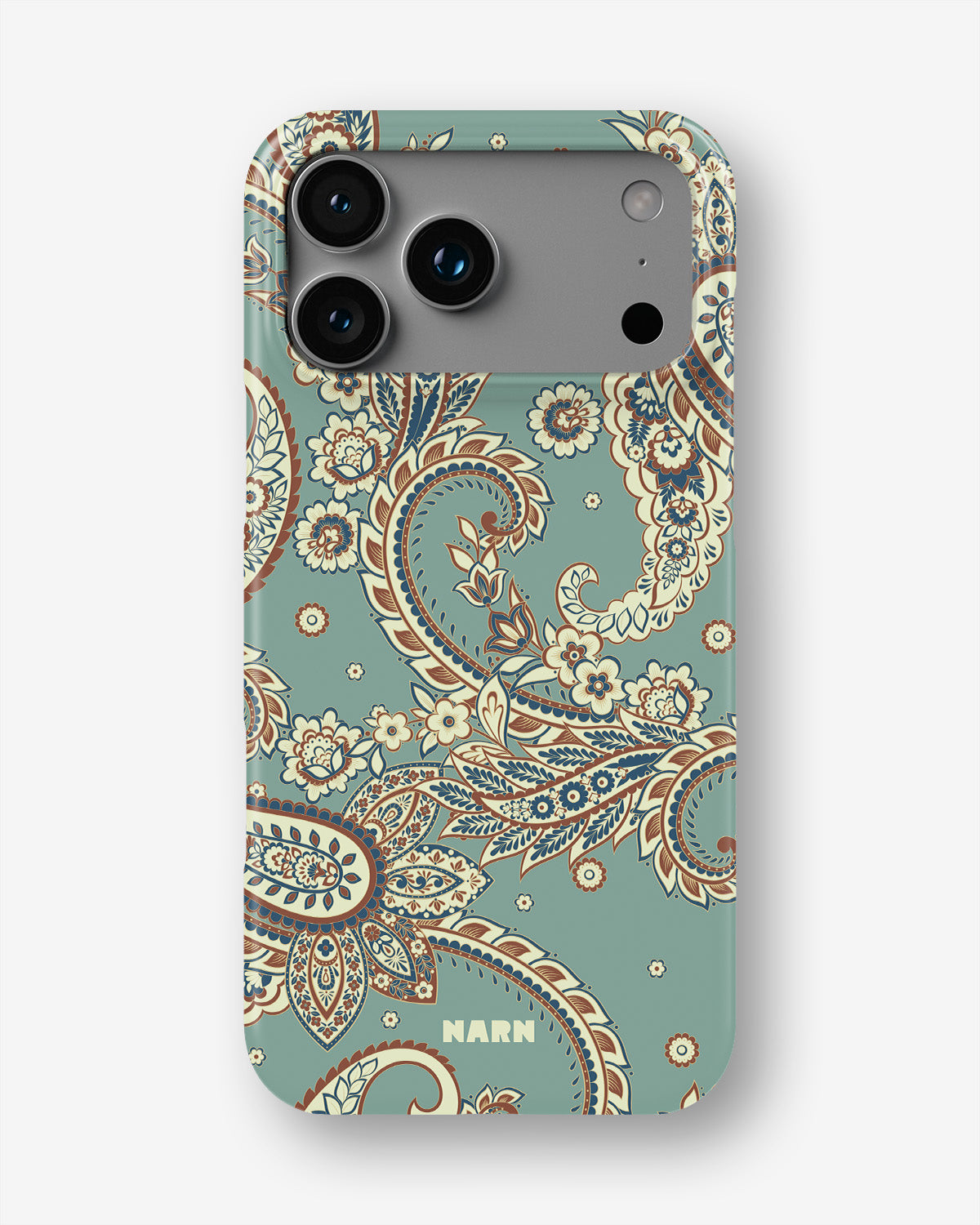 iPhone 17 Pro Max Slim Case - Paisley Green - View 1
