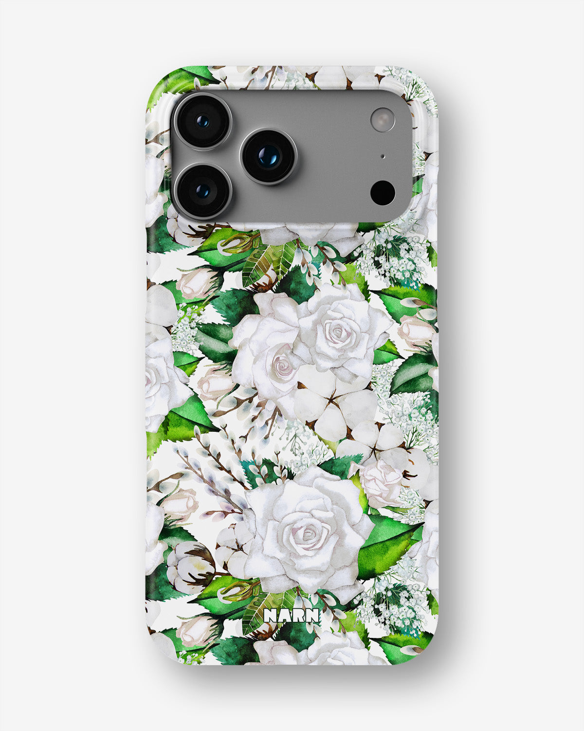 iPhone 17 Pro Max Slim Case - White Bloom - View 1