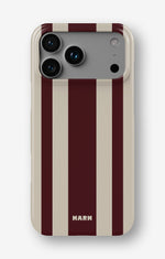 iPhone 17 Pro Max Slim Case - Bordeaux Stripe - View 1