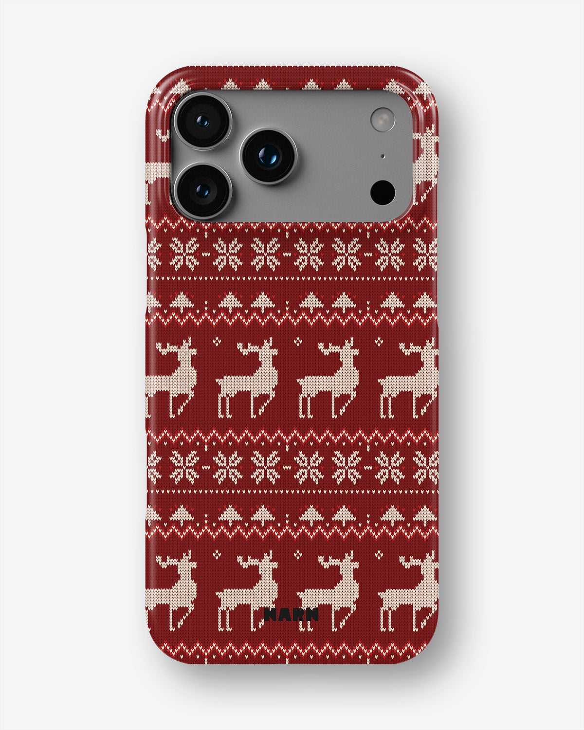 iPhone 17 Pro Max Slim Case - Reindeer Knit - View 1