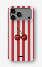 iPhone 17 Pro Max Slim Case - Cherry Stripes - View 1