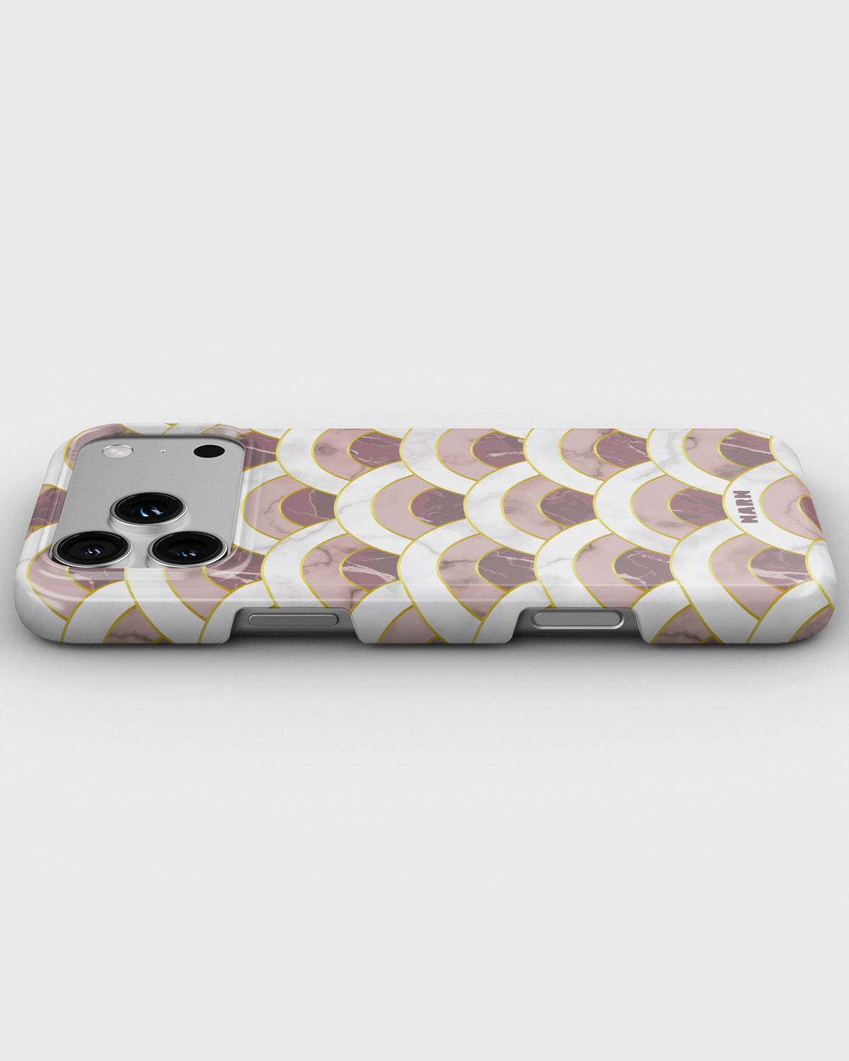 iPhone 17 Pro Max Slim Case - Pink Marble Waves - View 3