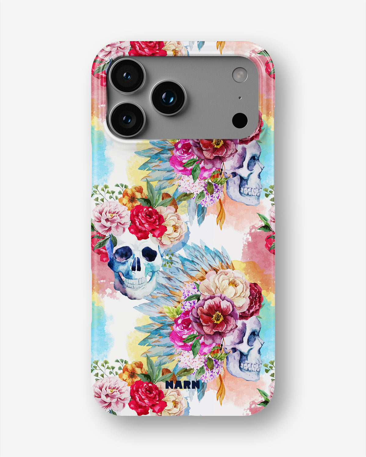 iPhone 17 Pro Slim Case - Flowered Skulls - View 1
