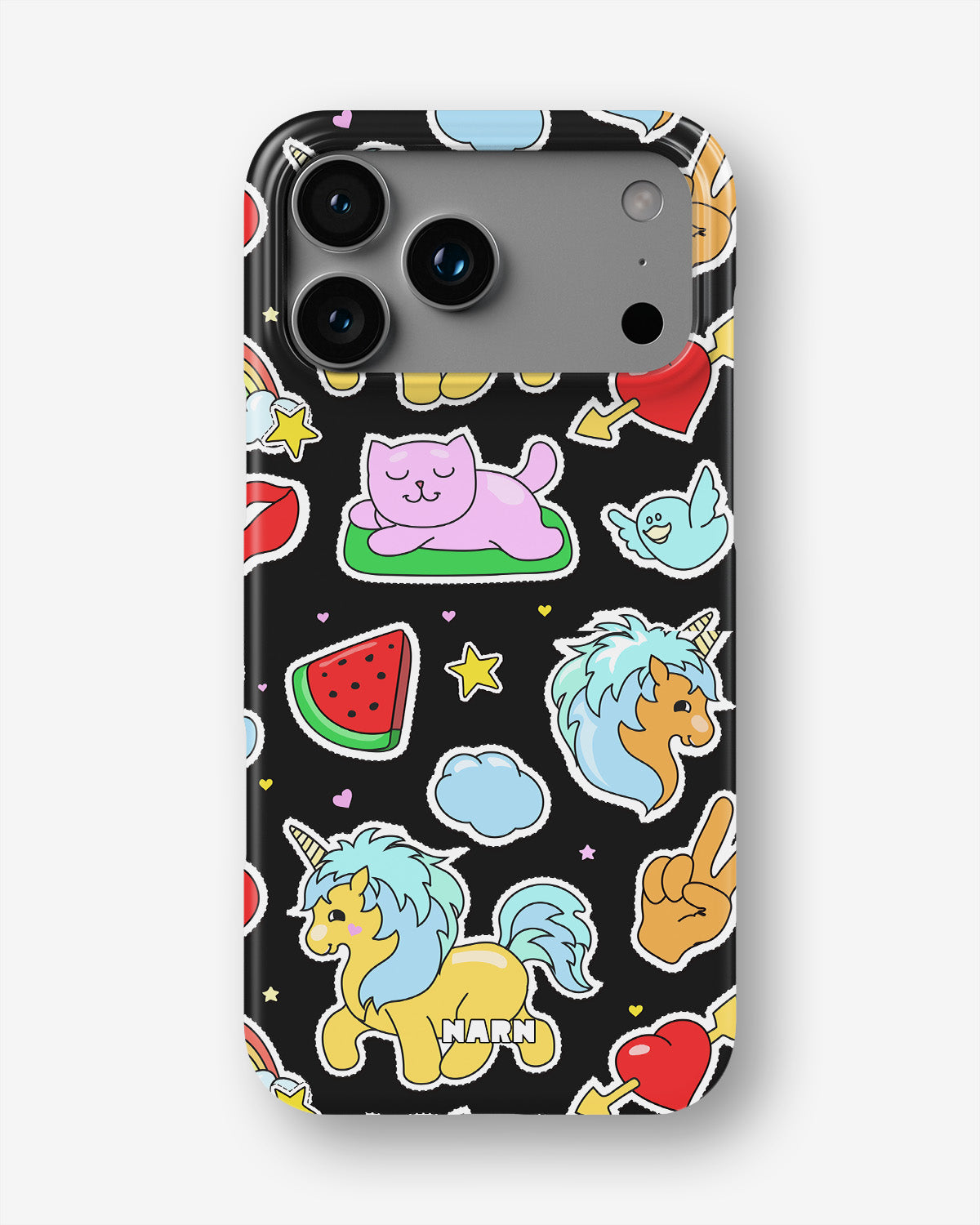 iPhone 18 Pro Slim Case - Cute Stickers - View 1