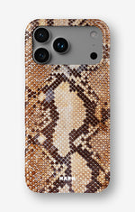 iPhone 18 Pro Slim Case - Brown Snakeskin - View 1