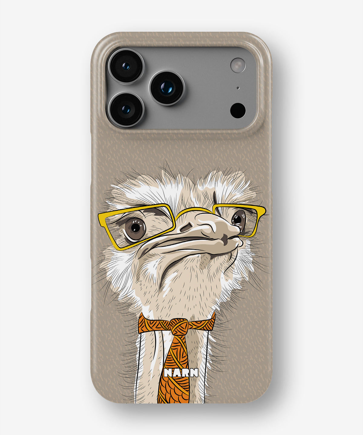 iPhone 18 Pro Max Slim Case - Hipster Ostrich - View 1