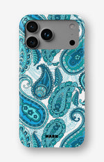 iPhone 18 Pro Max Slim Case - Turquoise Paisley - View 1