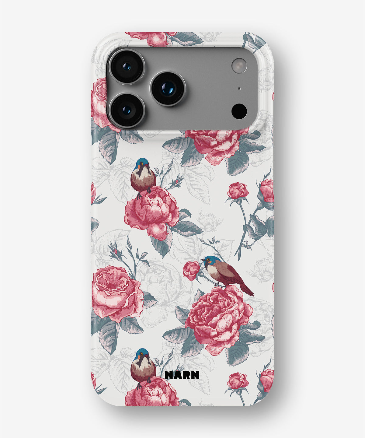 iPhone 18 Pro Max Slim Case - Birds Among Roses - View 1