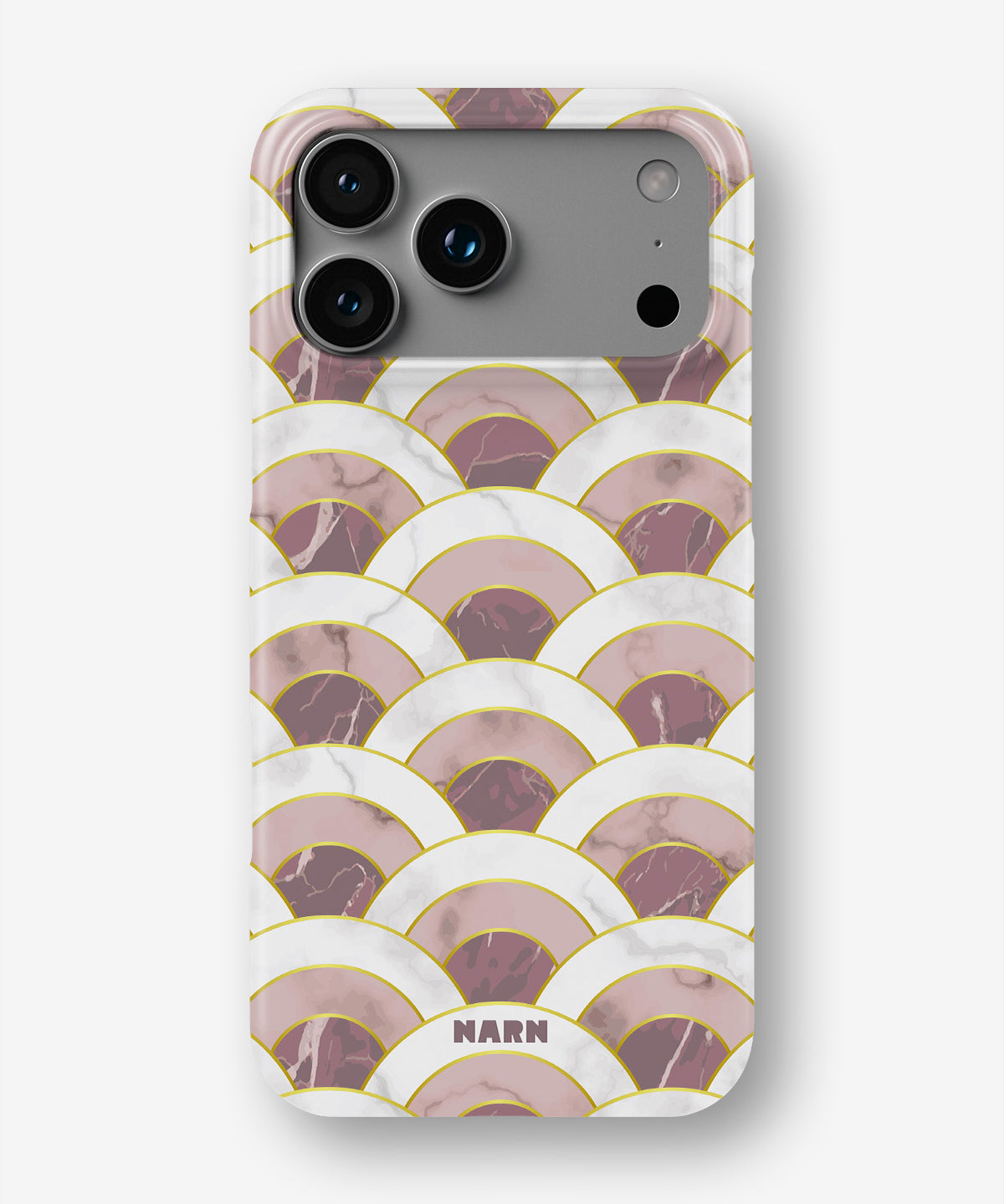 iPhone 18 Pro Max Slim Case - Pink Marble Waves - View 1