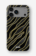 iPhone 18 Pro Max Slim Case - Golden Zebra - View 1
