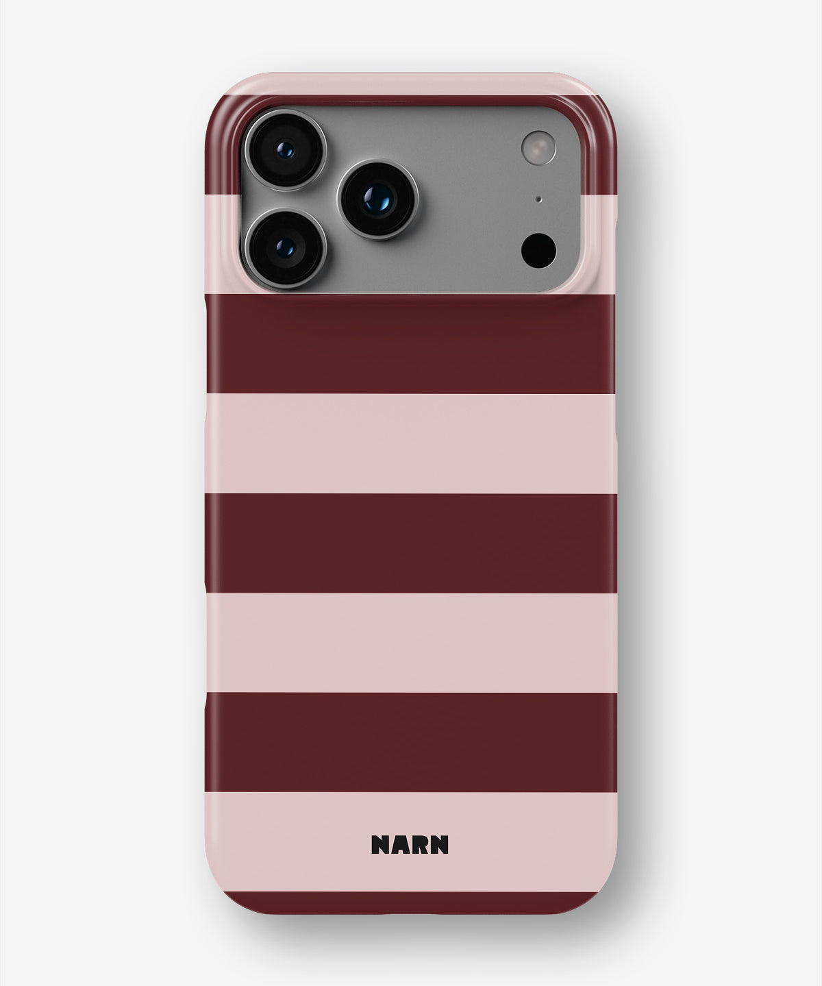 iPhone 18 Pro Max Slim Case - Cranberry Stripe - View 1