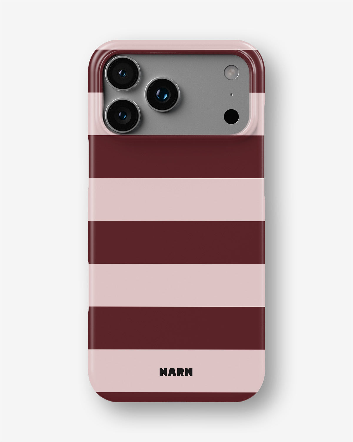iPhone 18 Pro Max Slim Case - Cranberry Stripe - View 1