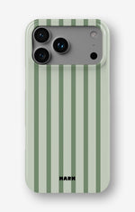 iPhone 18 Pro Max Slim Case - Sage Stripes - View 1