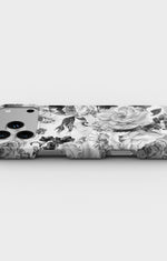 iPhone 18 Pro Max Slim Case - Black & White Bloom - View 3