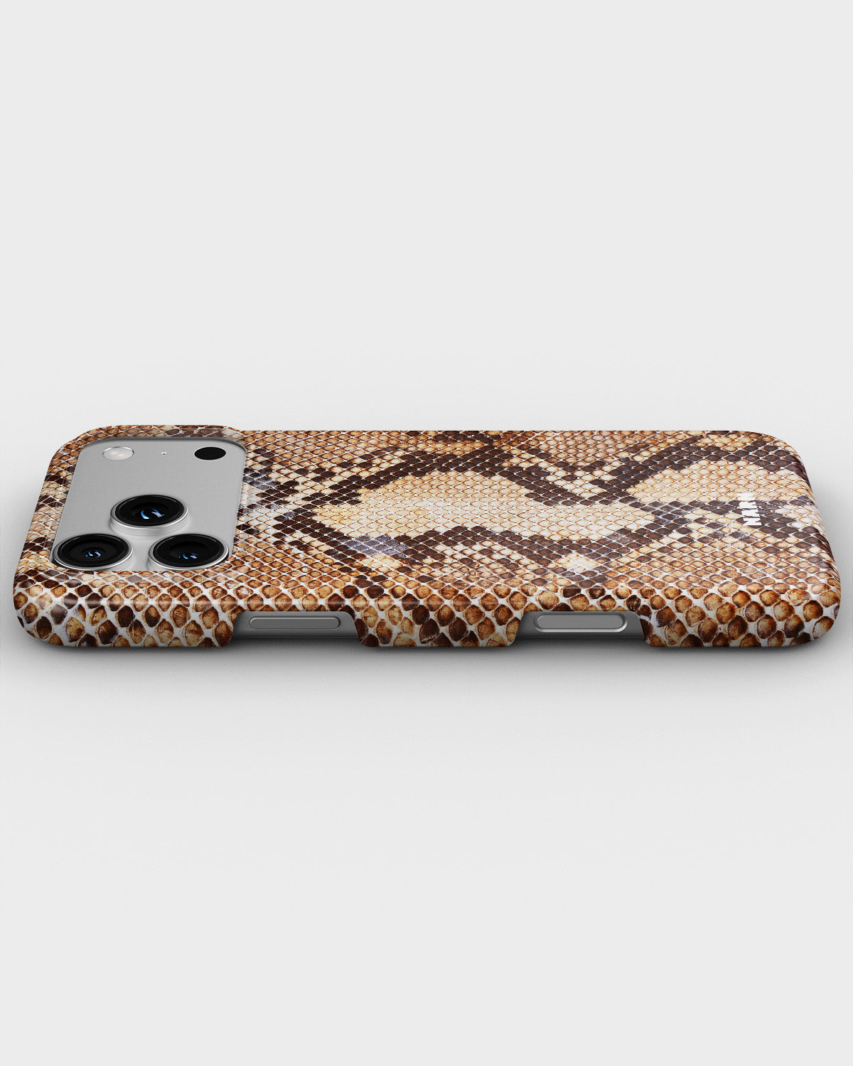 iPhone 18 Pro Max Slim Case - Brown Snakeskin - View 3