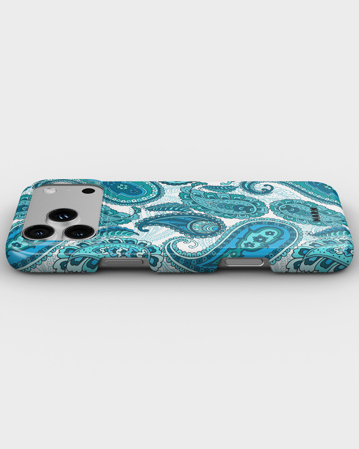 iPhone 18 Pro Max Slim Case - Turquoise Paisley - View 3