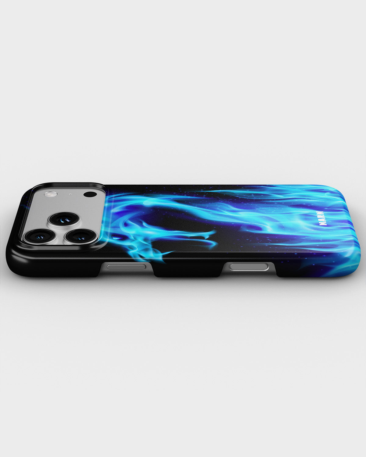 iPhone 18 Pro Max Slim Case - Blue Flames Dragon - View 3