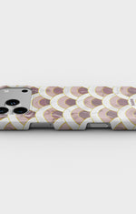 iPhone 18 Pro Max Slim Case - Pink Marble Waves - View 3