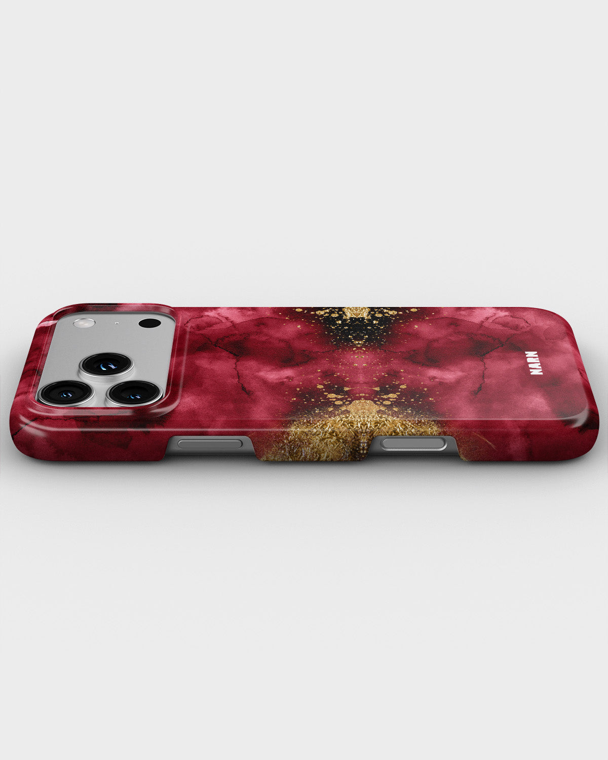 iPhone 18 Pro Max Slim Case - Burgendy Shimmer - View 3