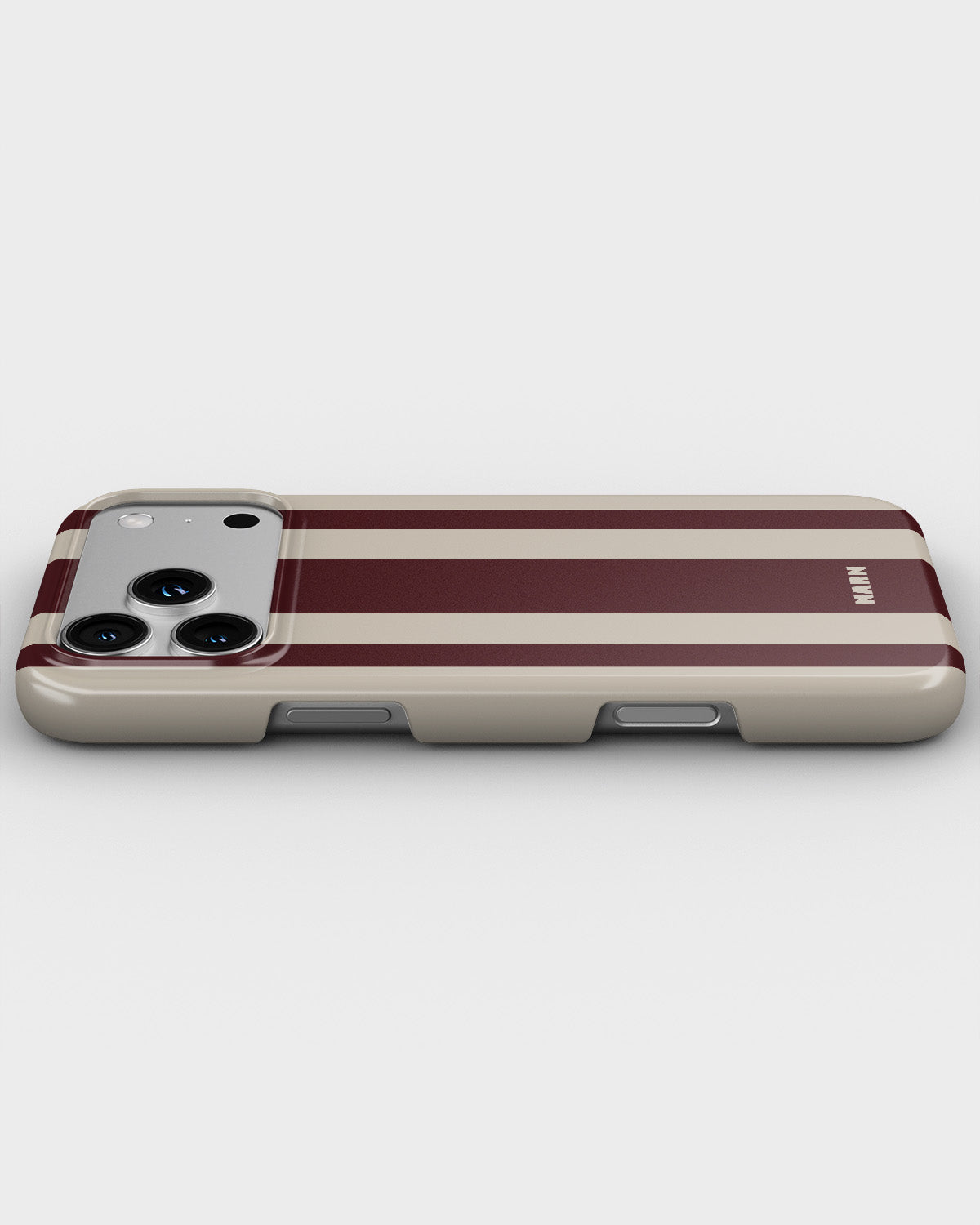 iPhone 18 Pro Max Slim Case - Bordeaux Stripe - View 3