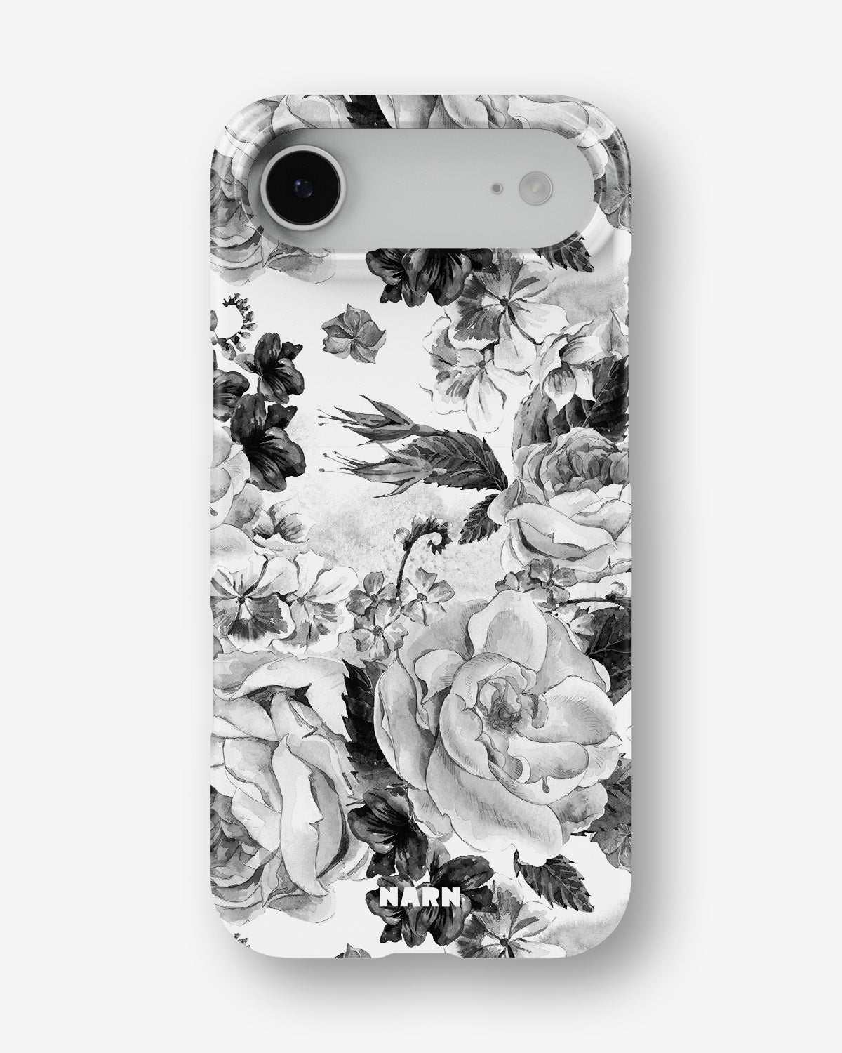 iPhone Air Slim Case - Black & White Bloom - View 1