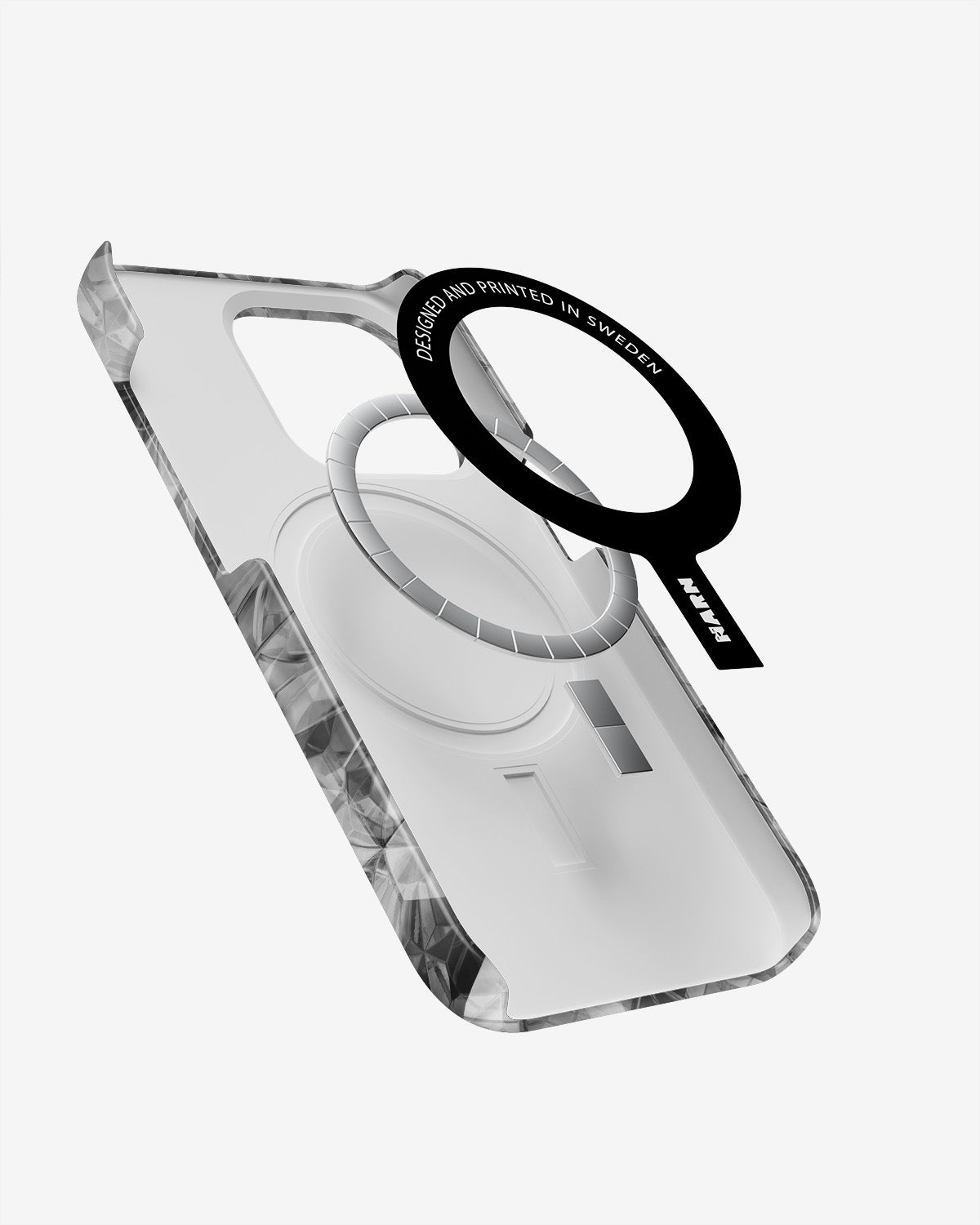 iPhone 15 Pro Slim Case - Grey Crystals - View 2